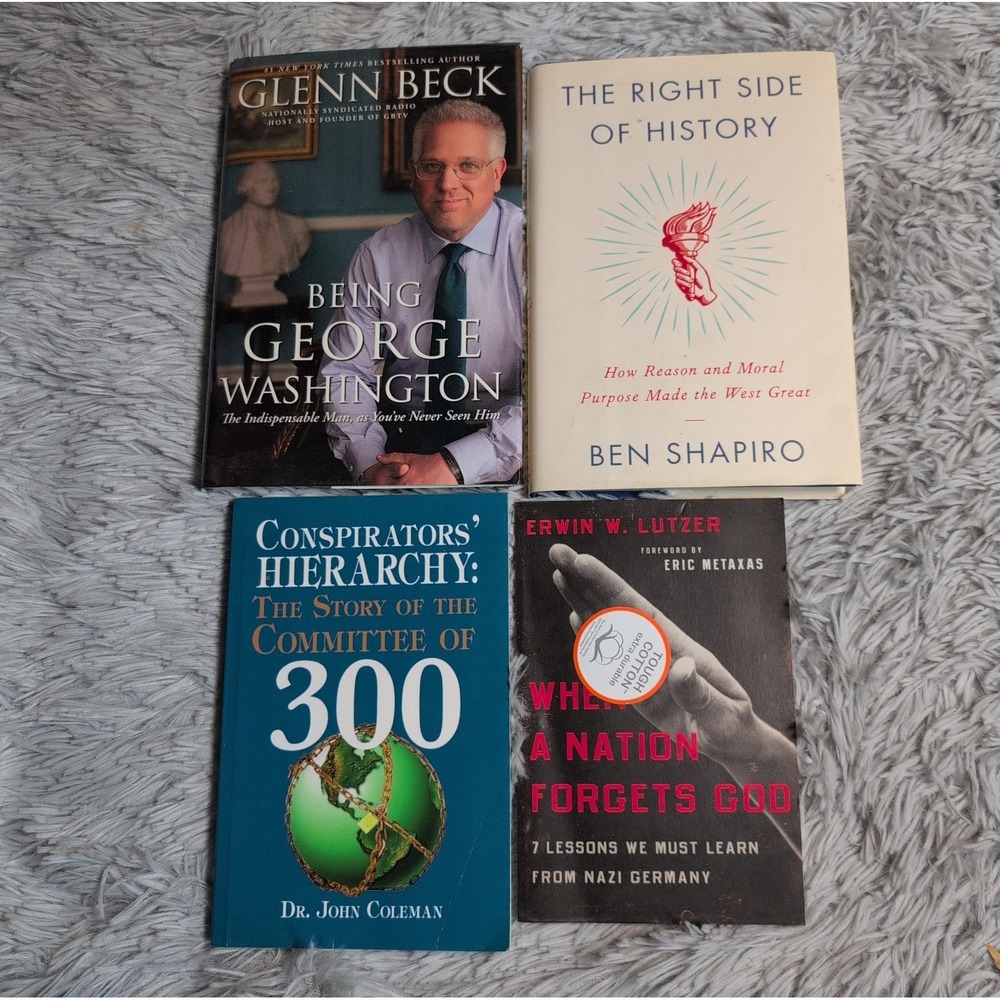 Lot‎ of 4 Books Beck Shapiro Conspiracy Hierarchy Eric Metaxas